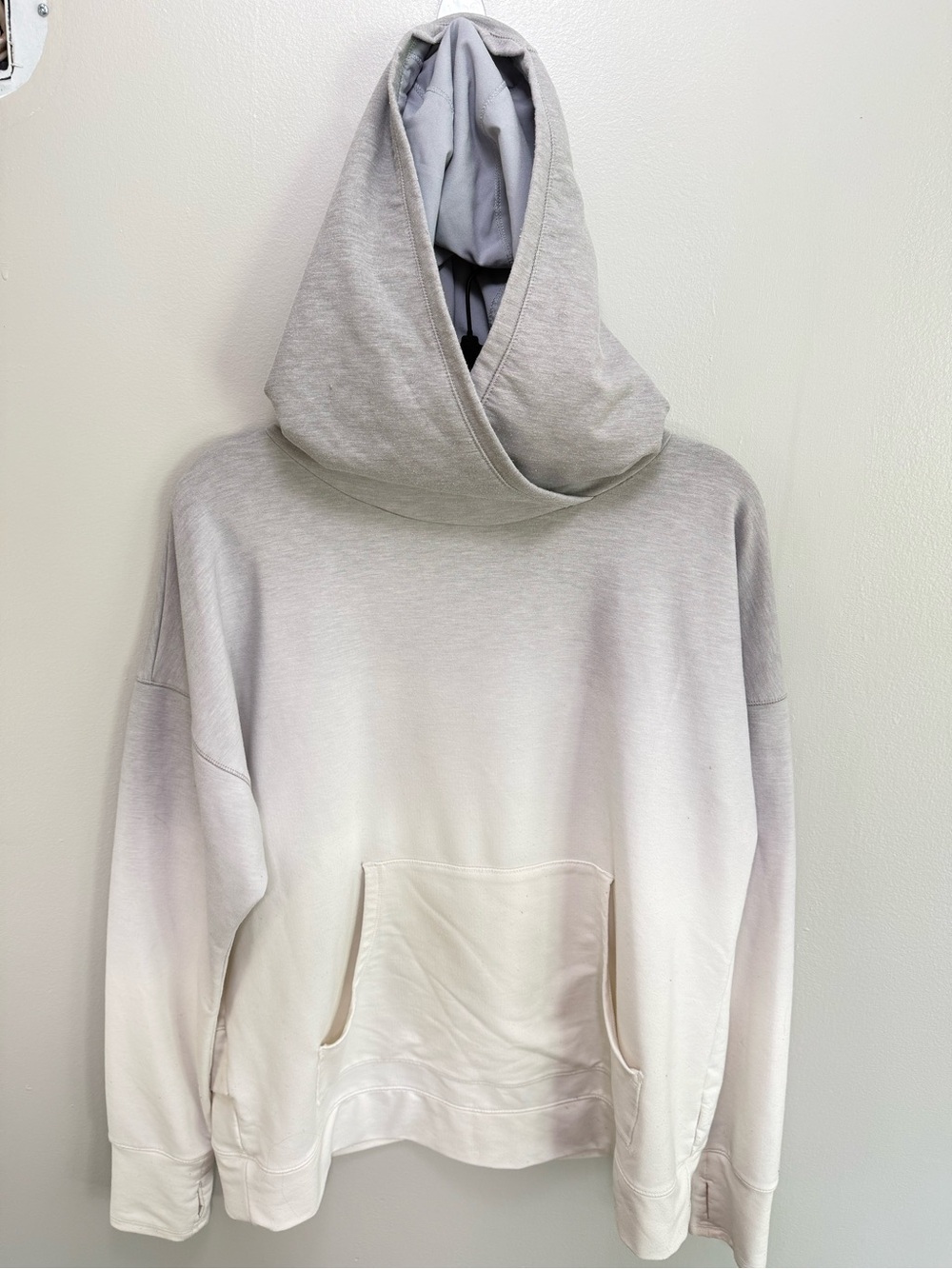 Calla Ombre Gray to Cream Cozy Hoodie